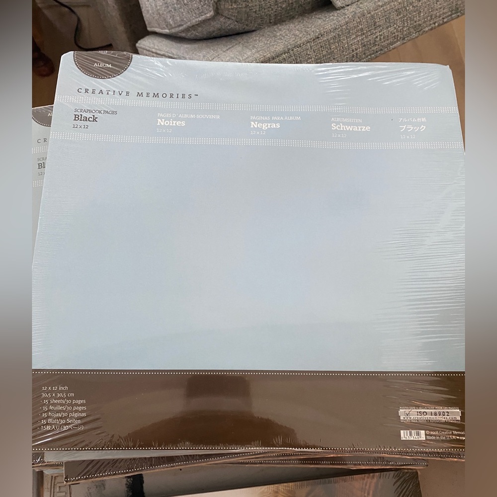 Creative memories 12x12 black refill pages